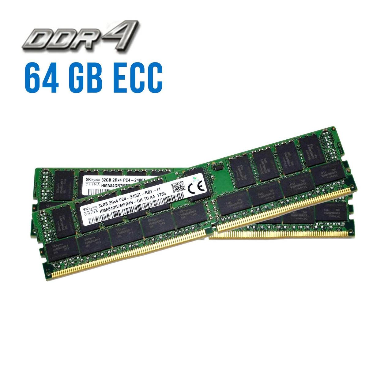 Комплект: Серверна оперативна пам'ять Hynix / 64 GB (2x32 GB) / 2Rx4 PC4-2400T / DDR4 ECC / 2400 MHz