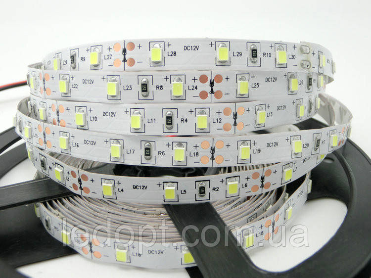 Світлодіодна стрічка SMD3528 4,8 W 60 LED/m IP20 білий White 6000-6500k