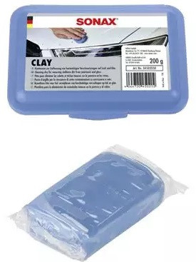 Синя глина для очищення лакофарбових поверхонь та скла SONAX Clay, 200 г, фото 1