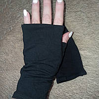 Трикотажные митенки, перчатки рукавицы без пальцев, все размеры