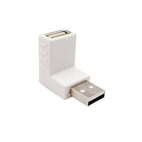 Перехідник, штекер USB A — гніздо USB A, кутовий (USB 2.0 Down)