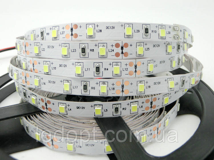 Світлодіодна стрічка SMD3528 9W 60LED/m 12V IP20 AVT-Prof білий холодний 6500-7000k