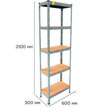 Металевий стелаж MRL-2100 ( 600x300) оцинкований