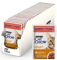 Cat Chow Adult С говядиной и баклажанами в желе для кошек консерва пауч 26*85 гр