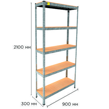 Металевий стелаж MRL-2100 ( 900x300) оцинкований