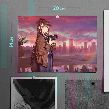 "Сьоко Комі (У Комі сан проблеми зі спілкуванням / Komi can’t communicate)" плакат (постер) розміром А5 (20х14см)