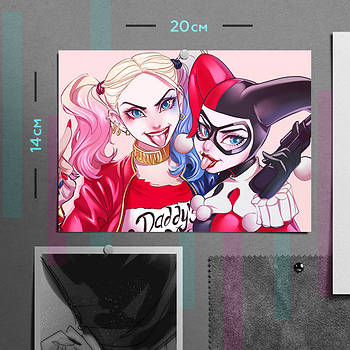 "Харлі Квінн" плакат (постер) розміром А5 (20х14см)