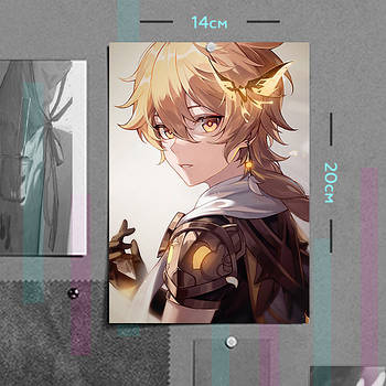 "Мандрівник Ітер (Геншин / Genshin)" плакат (постер) розміром А5 (14х20см)