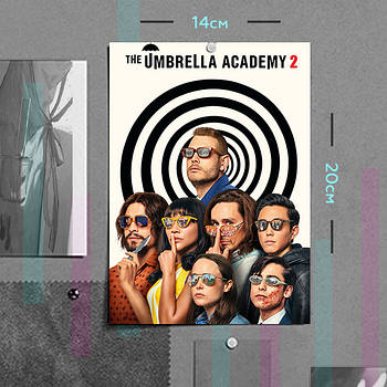 "Академия Амбрелла / Umbrella Academy" плакат (постер) розміром А5 (14х20см)