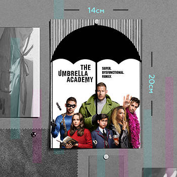 "Академия Амбрелла / Umbrella Academy" плакат (постер) розміром А5 (14х20см)