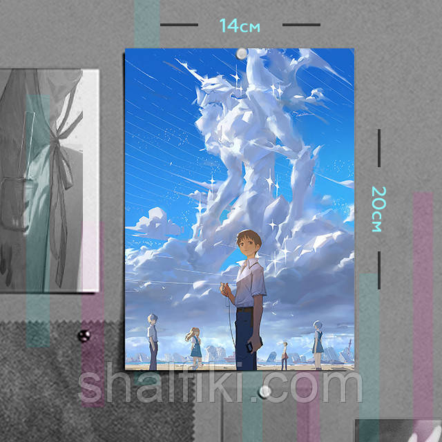"Сіндзі Ікарі (Євангеліон / Evangelion)" плакат (постер) розміром А5 (14х20см), фото 1