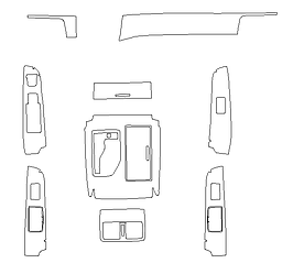Комплект викрійок для салону TOYOTA CAMRY 2012-2017
