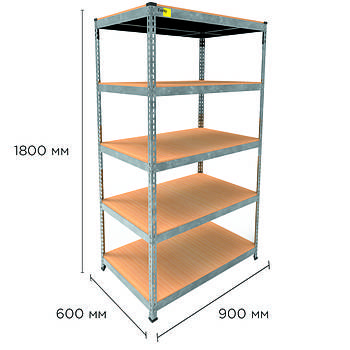 Металевий стелаж MRL-1800 ( 900x600) оцинкований