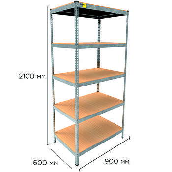 Металевий стелаж MRL-2100 ( 900x600) оцинкований