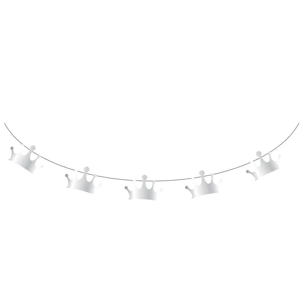 Гірлянда паперова "Корони" срібна,в уп(1шт)