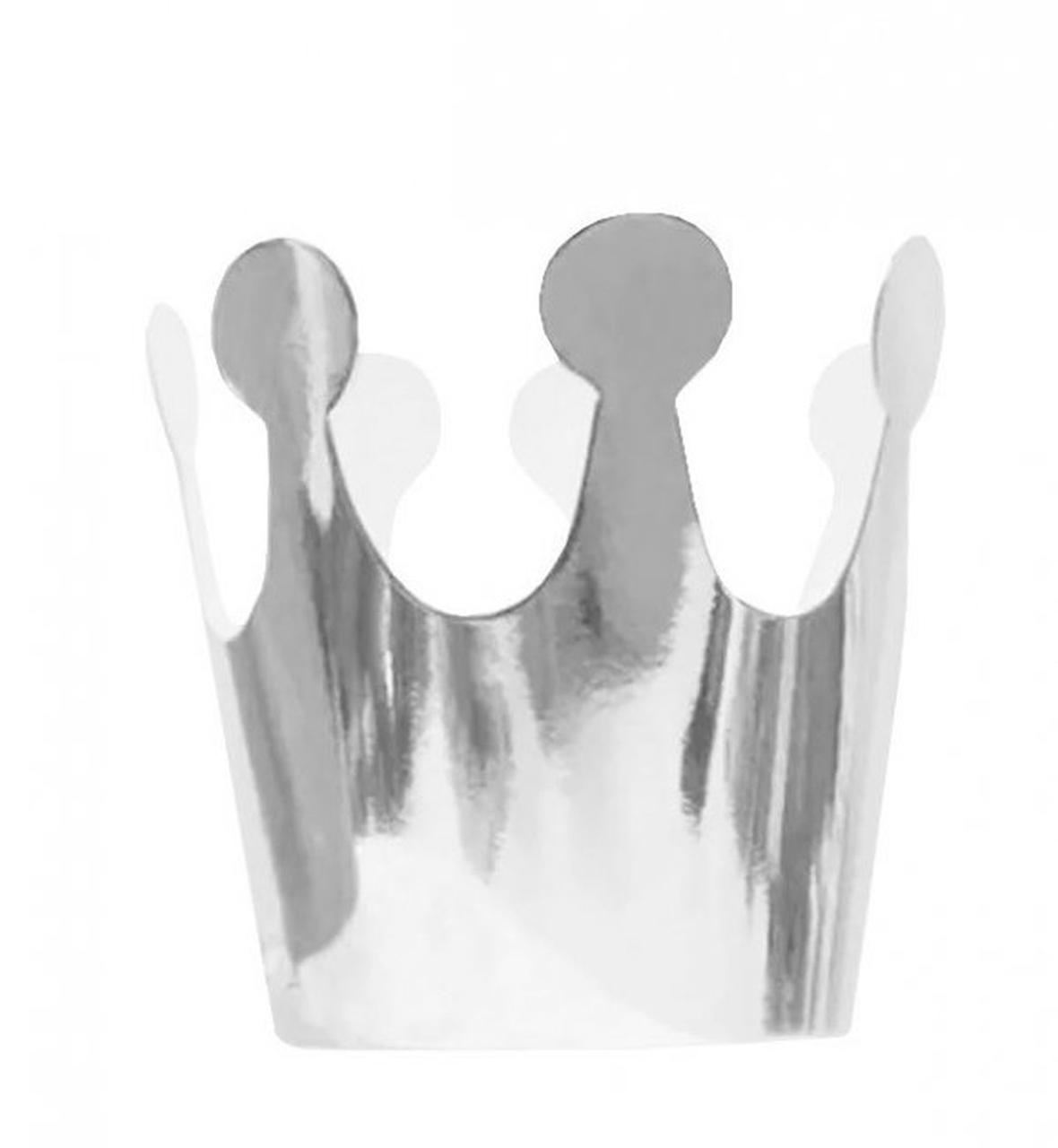 Корона паперова срібло хром 5шт/уп