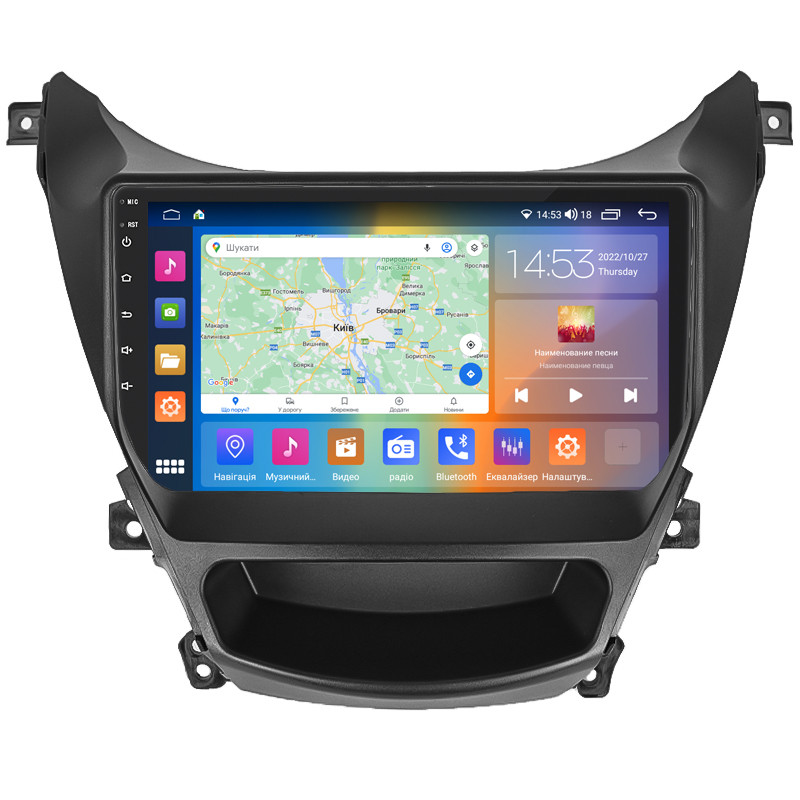 Штатна магнітола Lesko для Hyundai Elantra V (MD) Рестайлінг 2013-2016 9" 2/32Gb CarPlay 4G Wi-Fi GPS Prime