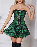 Корсет і спідниця в комплекті, corset and skirt green