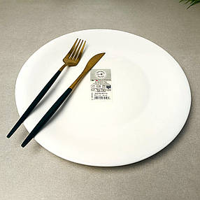 Плоска підставна тарілка без бортів 27 см Bormioli Rocco WHITE MOON, фото 2