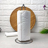 Металевий тримач для паперових кухонних рушників з круглою основою, кухонний папероутримувач