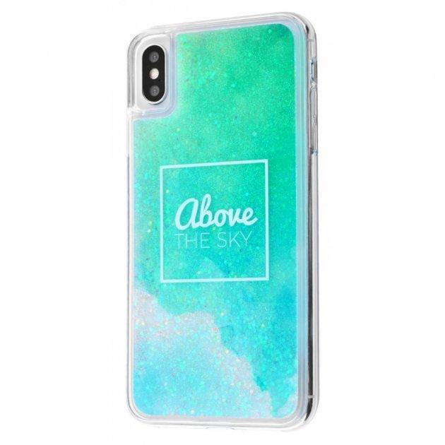 Чохол накладка Brilliant Water з блискітками всередині для iPhone XS Max (Салатовий), фото 1