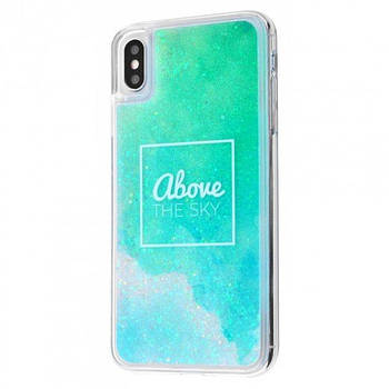 Чохол накладка Brilliant Water з блискітками всередині для iPhone Xs Max Above (Салатовий)