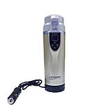 Автомобільний електричний чайник, кружка, термос LifeWay 12/24 вольт від прикурювача для авто, грузовика, фури Бежевий, фото 2