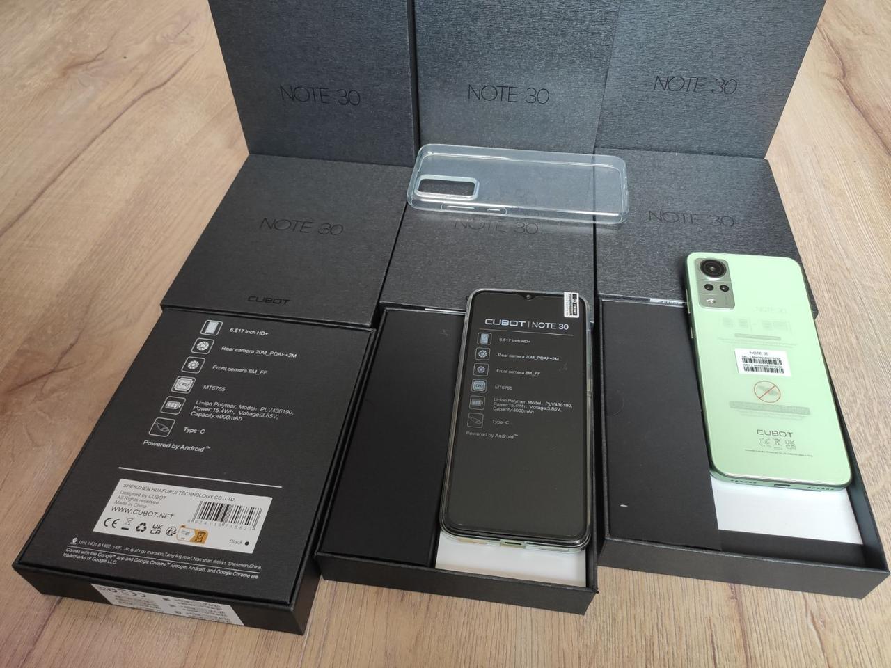 Смартфон Cubot Note 30 Green 4G 4000mAh 20MP 4\64GB  + чохол+скло+навушники