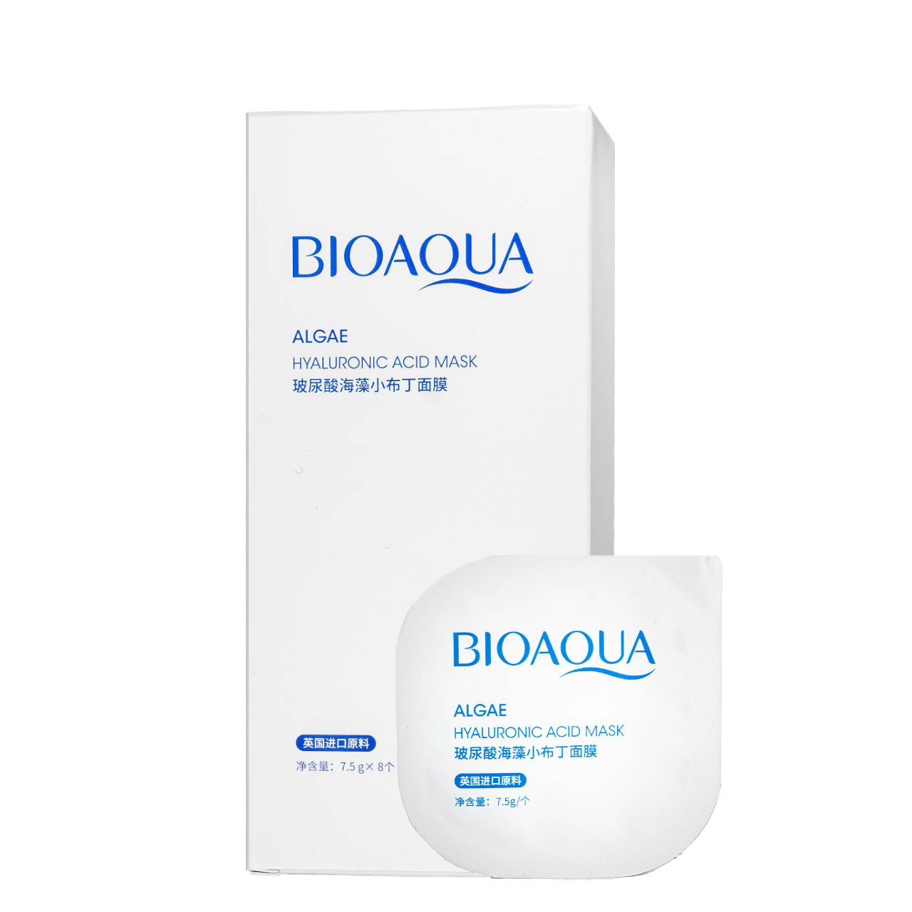 Маска для обличчя омолоджуюча Bioaqua Algae Hyaluronic Acid 7.5 мл BQY227699