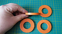Основа для рукоделия. Кольцо оранжевое, резиновое, 6х50х50 мм