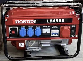 Бензиновий генератор 3 кВт 220/380 Honddy LC4500