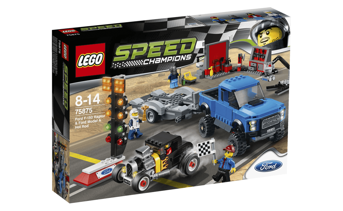 Lego Speed ​​Champions Ford F-150 Раптор та модель Хот Род 75875, фото 1