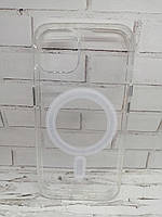 Чехол на iPhone 13 накладка бампер противоударный MagSafe прозрачный