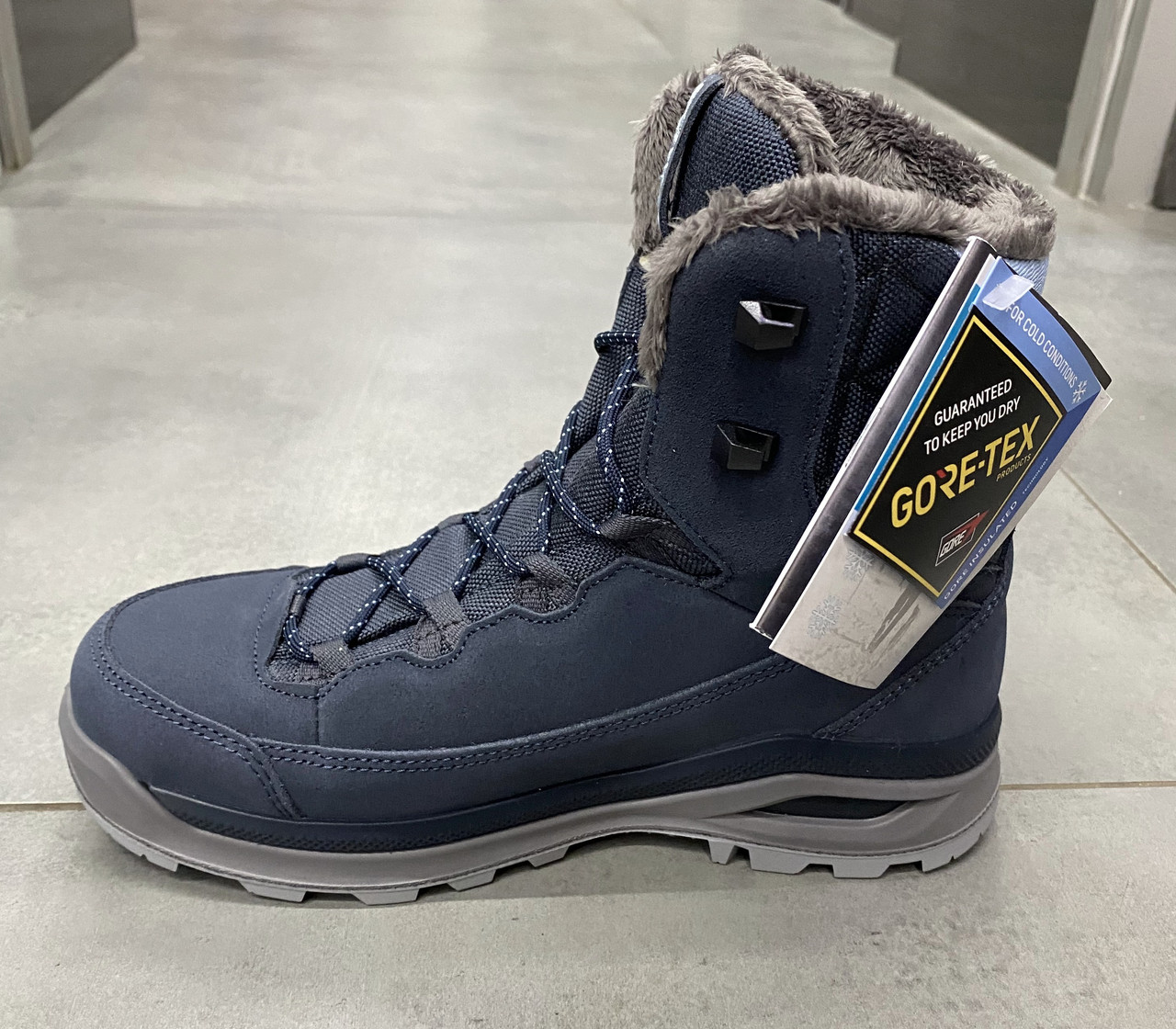 Черевики зимові жіночі Lowa Ottawa GTX 37 р., sleel blue (сині), зимові жіночі туристичні черевики