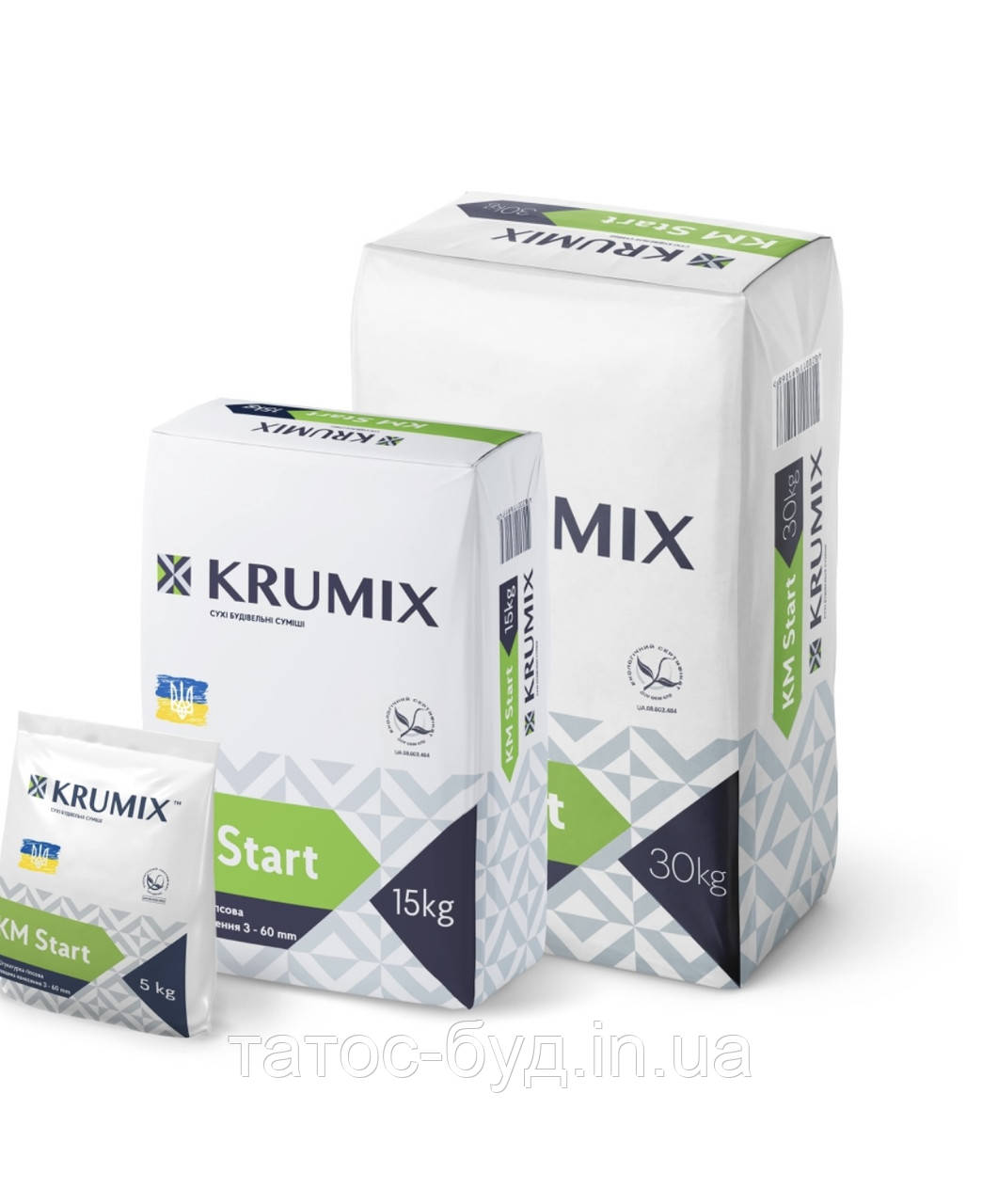 Штукатурка гіпсова START 30 кг, TM "KRUMIX"