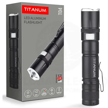 Ручний ліхтар TITANUM TLF-T04 300Lm 6500K Чорний