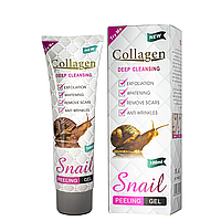 Пилинг-гель для лица Collagen Snail остветляющий