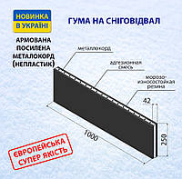 Пластина грейдерная, она же пластина (резина) для отвала, или лемех отвала спецтехники для уборки снега