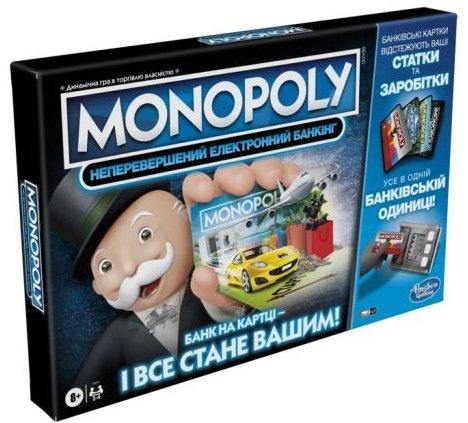 Hasbro настільна гра супермолодія електронна E8978 Monopoly Super Electronic Banking Board Game УКРАЇНСК