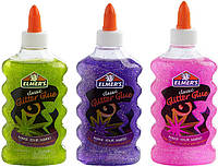 Elmer's Набор блестящего клея для слаймов 3 шт E316 Liquid Glitter Glue Green Purple Pink