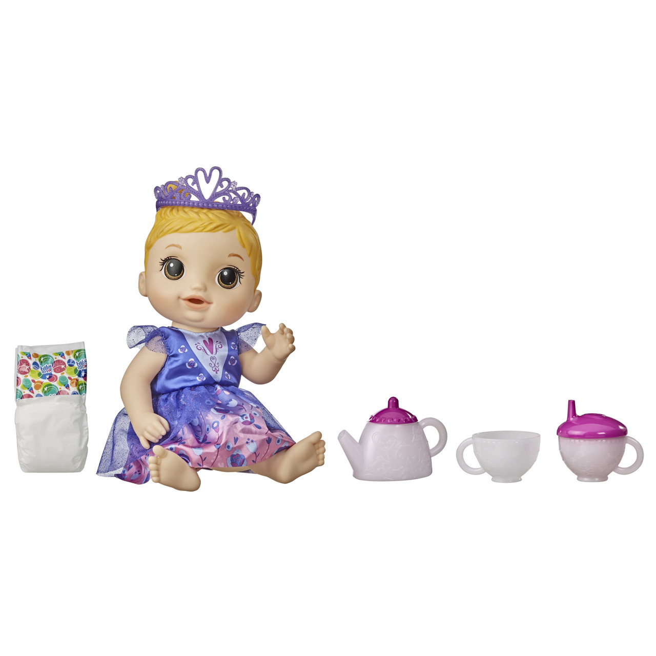 Baby Alive Лялька пупс чайний сервіз Чаювання Tea n Sparkles Doll, Color-Changing Tea Set змінює колір