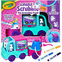 Crayola Scribble Scrubbie Pets Grooming Truck Крайола набор авто трак з раскрашиваемые питомцы