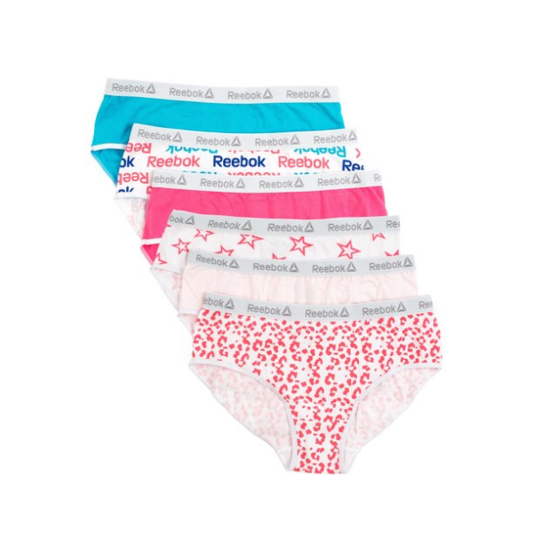 Reebok Girls Комплект трусов для девочки 6 штук Underwear Cotton Stretch Hipster  Panties (ID#1734964631), цена: 495 ₴, купить на