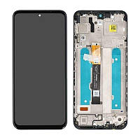 Дисплей Motorola XT2173, XT2173-2, XT2173-3 Moto G31 с сенсором (тачскрином) черный с рамкой Оригинал