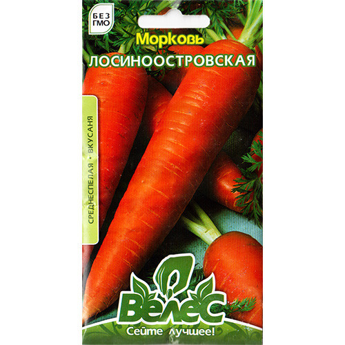 Насіння моркви ранньої "Лосиноостровська" (3 г) від ТМ "Велес"