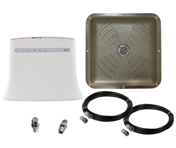 4G інтернет комплект стаціонарний wifi модем ZTE MF283 і планшетна антена ENERGY MIMO 2x15 дБ