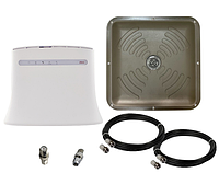 4G интернет комплект стационарный wifi модем ZTE MF283 и планшетная антенна ENERGY MIMO 2x15 дБ