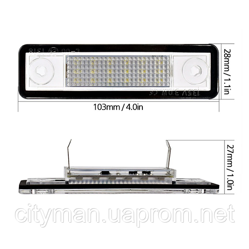 LED подсветка номера для OPEL (Опель) Astra F/G, Corsa B, Omega A/B ...