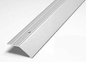 Алюмінієвий підлоговий поріг для перепаду в 12 мм, ширина 40 мм, довжина 90 см, Срібло