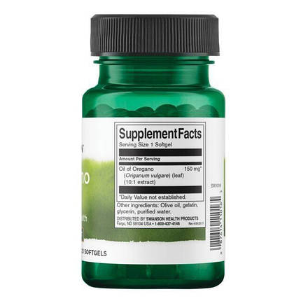 Swanson Oregano Oil 10:1 Extract 150 mg 120 Softgels, фото 3